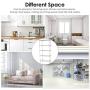 Devo 6-Shelf Wire Shelving Unit Storage Adjustable, Metal Storage Shelves, Steel Organizer Rack for Kitchen/Garage/Bathroom/Laundry, Stainless Side Hooks, Silver (21.3Lx11.4Wx63.0H)