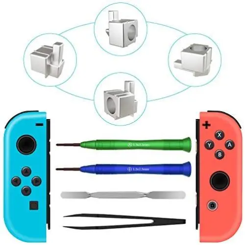 Joy-con Replacement Latches For Nintendo Switch, Yoelike Metal Lock Buckles Repair Tools Kit for Nintendo Switch NS Joy Con with Screwdrivers (silver) Joy-con Replacement Latches For Nintendo Switch, Yoelike Metal Lock Buckles Repair Tools Kit for Nintendo Switch NS Joy Con with Screwdrivers (silver)