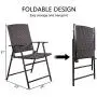Tangkula 4 PCS Folding Patio Chair Set Outdoor Pool Lawn Portable Wicker Chair with Armrest & Footrest Durable Rattan Steel Frame Commercial Foldable Stackable Party Wedding Chair Set (24X23X37) Tangkula 4 PCS Folding Patio Chair Set Outdoor Pool Lawn Portable Wicker Chair with Armrest & Footrest Durable Rattan Steel Frame Commercial Foldable Stackable Party Wedding Chair Set (24X23X37)