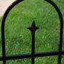 Sunnydaze 2-Piece Decorative Finial Garden Landscape Metal Border Fence, Black, 38 Inches x 49 Inches Per Panel, 8 Feet Overall