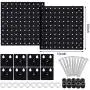 2 Pieces Pegboard Wall Mount Display Metal Pegboard Wall Panel Kits Pegboard Organizer Accessories, 2 Installation Methods, No Damage to The Wall for Garage Kitchen Bathroom Office (Black) 2 Pieces Pegboard Wall Mount Display Metal Pegboard Wall Panel Kits Pegboard Organizer Accessories, 2 Installation Methods, No Damage to The Wall for Garage Kitchen Bathroom Office (Black)