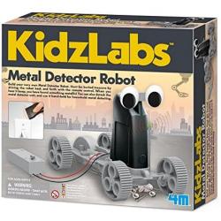 4M Kidzlabs Metal Detector Robot Kit –Stem Toys Rc Science Project Educational Gift for Kids, Brown/A, Model:4607