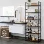Homfa Industrial Bookcase 6-Tier, 27.5L x 11.8W x 76.5H Inches Free Standing Plant Flower Stand Rack Books Display Shelf with Metal Frame, Multipurpose Utility Organizer Shelf for Home Office Homfa Industrial Bookcase 6-Tier, 27.5L x 11.8W x 76.5H Inches Free Standing Plant Flower Stand Rack Books Display Shelf with Metal Frame, Multipurpose Utility Organizer Shelf for Home Office