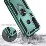 E-Began Case for Motorola Moto G Stylus (2020) with Tempered Glass Screen Protector, Metal Magnetic Ring Holder, Full-Body Protective Military Armor Phone Cover Case -Green