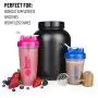 BlenderBottle Classic Shaker Bottle Perfect for Protein Shakes and Pre Workout, 20-Ounce, Clear/Black