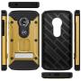 Moto E5 Plus / E5 Supra Case, Evocel [Explorer Series Pro] Premium Full Body Case with Glass Screen Protector, Belt Clip, Metal Kickstand for Motorola Moto E5 Supra/Moto E5 Plus, Gold