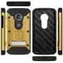 Moto E5 Plus / E5 Supra Case, Evocel [Explorer Series Pro] Premium Full Body Case with Glass Screen Protector, Belt Clip, Metal Kickstand for Motorola Moto E5 Supra/Moto E5 Plus, Gold