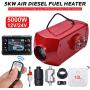 5KW Diesel Air Heater, 12V Diesel Parking Heater Car Heater 10L Tank with Timed LCD Digital Remote Control Panel for Vehicle Boat Bus Truck Van RVs Trailer and Motor-home, Metal Shell