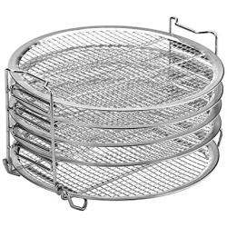 Kispog Dehydrator Rack For Ninja Foodi 6.5 & 8 qt, Instant Pot Duo Crisp 8 qt. Food Grade Stainless Steel