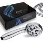 AquaDance High Pressure 6-Setting 3.5'' Chrome Face Handheld Shower with Hose for the Ultimate Shower Experience! Officially Independently Tested to Meet Strict US Quality & Performance Standards!