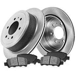 CRK12322 REAR 342 mm Premium OE 6 Lug [2] Brake Disc Rotors + [4] Metallic Brake Pads