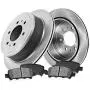 CRK12322 REAR 342 mm Premium OE 6 Lug [2] Brake Disc Rotors + [4] Metallic Brake Pads