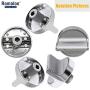 W10594481 Stainless Steel Stove Control Knob Long Shaft with a Burner knob Upgrade All Metal with Interface 5Pack Cover Knob for Whirlpool Stove/Range-Replace WPW10594481, W10594481(CAV1)