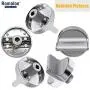 W10594481 Stainless Steel Stove Control Knob Long Shaft with a Burner knob Upgrade All Metal with Interface 5Pack Cover Knob for Whirlpool Stove/Range-Replace WPW10594481, W10594481(CAV1)