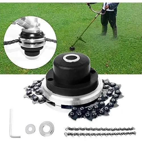 WICHEMI 65Mn Trimmer Head Coil Garden Lawn Mower Chain Brush Cutter Accessory Mower Grass Head Replacement Part Outdoor Tools Universal (Black) WICHEMI 65Mn Trimmer Head Coil Garden Lawn Mower Chain Brush Cutter Accessory Mower Grass Head Replacement Part Outdoor Tools Universal (Black)