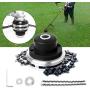 WICHEMI 65Mn Trimmer Head Coil Garden Lawn Mower Chain Brush Cutter Accessory Mower Grass Head Replacement Part Outdoor Tools Universal (Black)