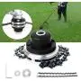 WICHEMI 65Mn Trimmer Head Coil Garden Lawn Mower Chain Brush Cutter Accessory Mower Grass Head Replacement Part Outdoor Tools Universal (Black) WICHEMI 65Mn Trimmer Head Coil Garden Lawn Mower Chain Brush Cutter Accessory Mower Grass Head Replacement Part Outdoor Tools Universal (Black)