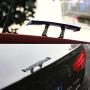 Creatiee 3Pcs Universal Car Mini Spoiler Wing, Auto Car Tail Wing Mini Auto Carbon Fiber Texture Decoration Without Perforation Tail Decoration, 6.7 Inch(Black)