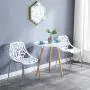Bonnlo Modern Stackable Chair Set of 4 Kitchen Dining Chair Birch Sapling Comfy Chairs for Indoor Use (White) Bonnlo Modern Stackable Chair Set of 4 Kitchen Dining Chair Birch Sapling Comfy Chairs for Indoor Use (White)