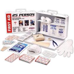 Rapid Care First Aid RC-25MAN-M 25 person 166 Piece ANSI/OSHA Compliant First Aid Kit in Wall Mountable Metal Case