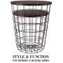 Lavish Home Nesting End Tables with Storage (Cherry)