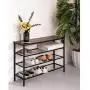 Shoe Rack, 4-Tier Shoe Shelf, Industrial Shoe Storage Organizer with 3 Metal Mesh Shelves and Large Surface for Bags, Ideal for Entryway, Hallway, Closet, Bedroom, Garage Easy Assembly, Fits 12 Shoes Shoe Rack, 4-Tier Shoe Shelf, Industrial Shoe Storage Organizer with 3 Metal Mesh Shelves and Large Surface for Bags, Ideal for Entryway, Hallway, Closet, Bedroom, Garage Easy Assembly, Fits 12 Shoes