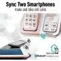 PANASONIC Expandable Cordless Phone System with Link2Cell Bluetooth, Voice Assistant, Answering Machine and Call Blocking - 2 Cordless Handsets - KX-TGD562G (Rose Gold/White) PANASONIC Expandable Cordless Phone System with Link2Cell Bluetooth, Voice Assistant, Answering Machine and Call Blocking - 2 Cordless Handsets - KX-TGD562G (Rose Gold/White)