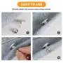 15 Sets Instant Button Pins Replacement Jean Buttons No Sew Adjustable Button Metal Replacement Kit,Silver 17mm