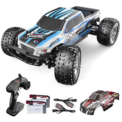 9200E RC Cars 1:10 Scale Large High Speed Remote Control Car for Adults Kids,48+ kmh 4WD 2.4GHz Off Road Monster Truck Toy,All Terrain Electric Vehicle Boy Gift with 2 Batteries for 40+ Min Play