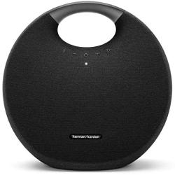 Harman Kardon Onyx Studio 6 Wireless Bluetooth Speaker - IPX7 Waterproof Extra Bass Sound System with Rechargeable Battery and Built-in Microphone - Black