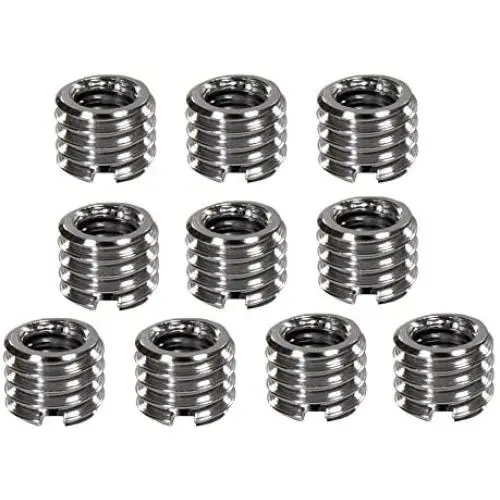 Foto&Tech 10 Pieces Metal 1/4 inch to 3/8 inch Convert Screw Adapter for Tripod Monopod Ballhead DSLR SLR