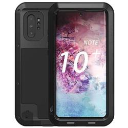 Galaxy Note 10 Plus Case,Bpowe Super Shockproof Silicone Aluminum Metal Armor Tank Heavy Duty Sturdy Protector Cover Hard Case for Samsung Galaxy Note 10 Plus/Galaxy Note 10+ 5G 6.8'' 2019 (Black)