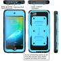 i-Blason Armorbox Case Designed for iPod Touch 7/6/5, Full Body Case with Built-in Screen Protector for Apple iPod Touch 5th/6th/7th Generation, Blue