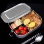 Stainless Steel Bento Box Lunch Containers For Adults Leakproof 3 Compartment Metal Bento Lunch Box Food Container For Kids (1400ml/47oz)