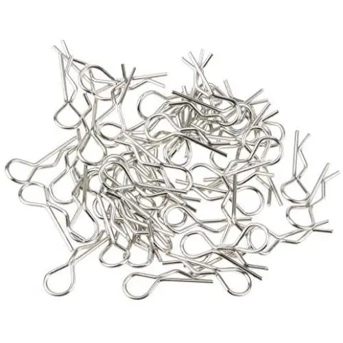 50pcs Metal Stainless Steel Universal 1/10 Scale Bend Body Clips Pins RC Car Replacement for Redcat 02053 HSP Traxxas HPI Himoto 50pcs Metal Stainless Steel Universal 1/10 Scale Bend Body Clips Pins RC Car Replacement for Redcat 02053 HSP Traxxas HPI Himoto