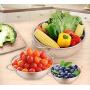 TeamFar Colander Set of 3, Stainless Steel Perforated Metal Colander Strainer with Handles for Spaghetti, Pasta, Berry, Rust Free & Dishwasher Safe - 1/3/5-quart