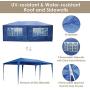 Yescom 20x10 Outdoor Wedding Party Cater Fetes Patio w/ 6 Removable Side Walls Large Canopy