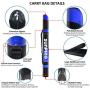 Sunphio Large Windproof Beach Umbrella, Sturdy and UV Protection, Portable Sun Shade Best for Camping, Picnic, Sand, Patio and More, 2 Metal Sand Anchor, 1 Big Carry Bag, 360 Tilt Mechanism (Blue)