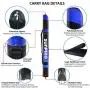 Sunphio Large Windproof Beach Umbrella, Sturdy and UV Protection, Portable Sun Shade Best for Camping, Picnic, Sand, Patio and More, 2 Metal Sand Anchor, 1 Big Carry Bag, 360 Tilt Mechanism (Blue)