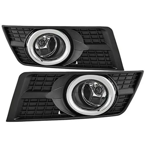 VIPMOTOZ Chrome Housing OE-Style Front Fog Light Driving Lamp Assembly For 2010-2016 Cadillac SRX - Bezel & Universal Wiring Included, Driver & Passenger Side VIPMOTOZ Chrome Housing OE-Style Front Fog Light Driving Lamp Assembly For 2010-2016 Cadillac SRX - Bezel & Universal Wiring Included, Driver & Passenger Side