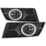 VIPMOTOZ Chrome Housing OE-Style Front Fog Light Driving Lamp Assembly For 2010-2016 Cadillac SRX - Bezel & Universal Wiring Included, Driver & Passenger Side