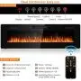 Tangkula 60 Inches Recessed Electric Fireplace, in-Wall & Wall Mounted Electric Heater with Adjustable Flame Color & Speed, Remote Control, Touch Screen, 750-1500W (60 Inches) Tangkula 60 Inches Recessed Electric Fireplace, in-Wall & Wall Mounted Electric Heater with Adjustable Flame Color & Speed, Remote Control, Touch Screen, 750-1500W (60 Inches)