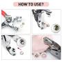 CHEPULA 200 Sets 9.5mm Metal Snaps Buttons with Fastener Pliers Press Tool Kit for for Sewing and Crafting (10 Colors)