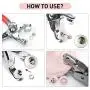 CHEPULA 200 Sets 9.5mm Metal Snaps Buttons with Fastener Pliers Press Tool Kit for for Sewing and Crafting (10 Colors)