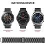BaiHui Compatible with Galaxy Watch 46mm/Gear S3 Classic/Frontier Bands, Solid Stainless Steel Metal Replacement Strap for Galaxy Watch 46mm SM-R800 Smart Watch - Black