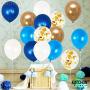Blue and Gold Balloons Kit - 60 Pack | Gold Confetti Balloons, Navy Balloons and White Balloons | Blue Balloon Arches Kit | Blue Gold Balloons Arch Garland for Graduation Decoration, Birthday Decor