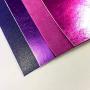 Purple Leather Skin Hide Sheets: 4 Purple Scrap Leather Pieces Leather Sheets for Craft 5x5 Inches / 12x12 Centimeters