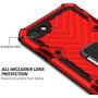 Military Grade for iPhone 8 Case iPhone 7 Case iPhone SE 2020 Metal Rotating Ring with Kickstand Holder Armor Heavy Duty Shockproof Drop Protective Cover for iPhone 8/7/SE 2020 Phone Case (Red)