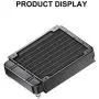 Clyxgs Water Cooling Radiator, 8 Pipe Aluminum Heat Exchanger Radiator with Fan for PC CPU Computer Water Cool System DC12V 80mm Clyxgs Water Cooling Radiator, 8 Pipe Aluminum Heat Exchanger Radiator with Fan for PC CPU Computer Water Cool System DC12V 80mm