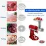 X Home Meat Grinder Attachment Compatible with Kitchenaid Stand Mixer, Durable Metal Food Grinder Attachment with 2 Sausages Stuffing Tubes, 3 Grinding Blades, 4 Grinding Plates, Not Dishwasher Safe X Home Meat Grinder Attachment Compatible with Kitchenaid Stand Mixer, Durable Metal Food Grinder Attachment with 2 Sausages Stuffing Tubes, 3 Grinding Blades, 4 Grinding Plates, Not Dishwasher Safe
